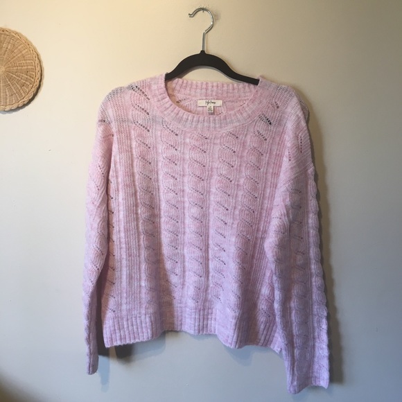 Peyton primrose size large baby pink knit sweater - Picture 3 of 10
